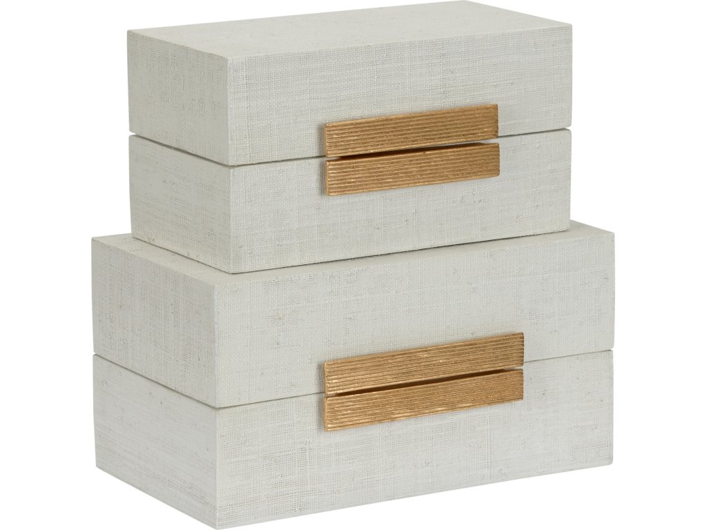 Raffia Boxes - White (S2) - main image