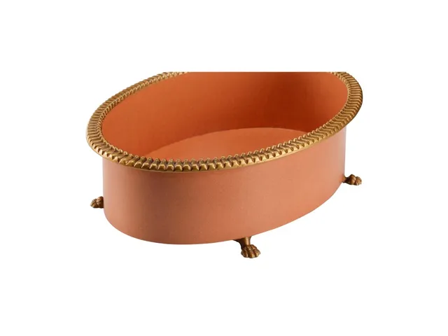 Pie Crust Cachepot - Salmon (Lg) - Alternative View