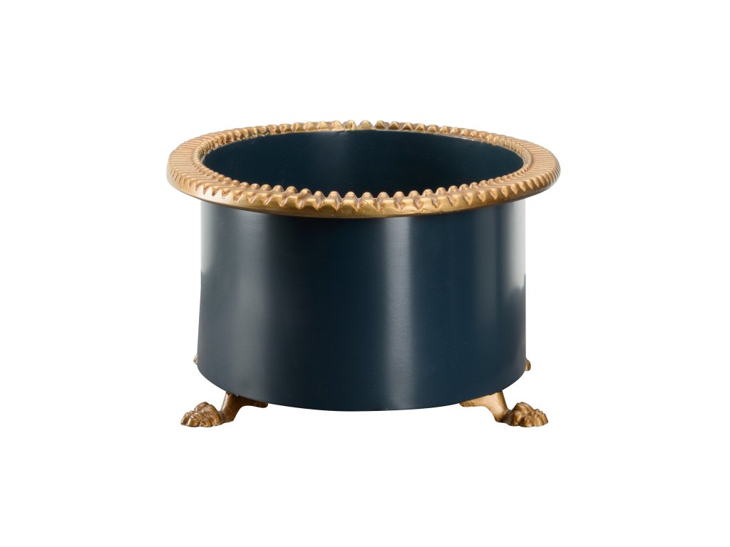 Pie Crust Cachepot - Navy (Sm) - image 1