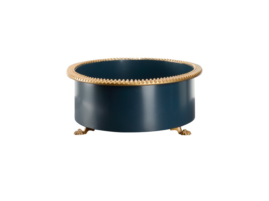 Pie Crust Cachepot - Navy (Lg) - image 2