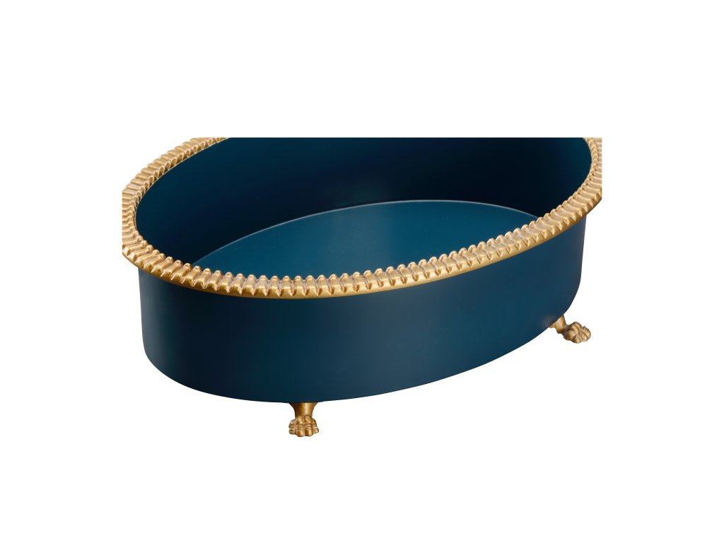 Pie Crust Cachepot - Navy (Lg) - image 3