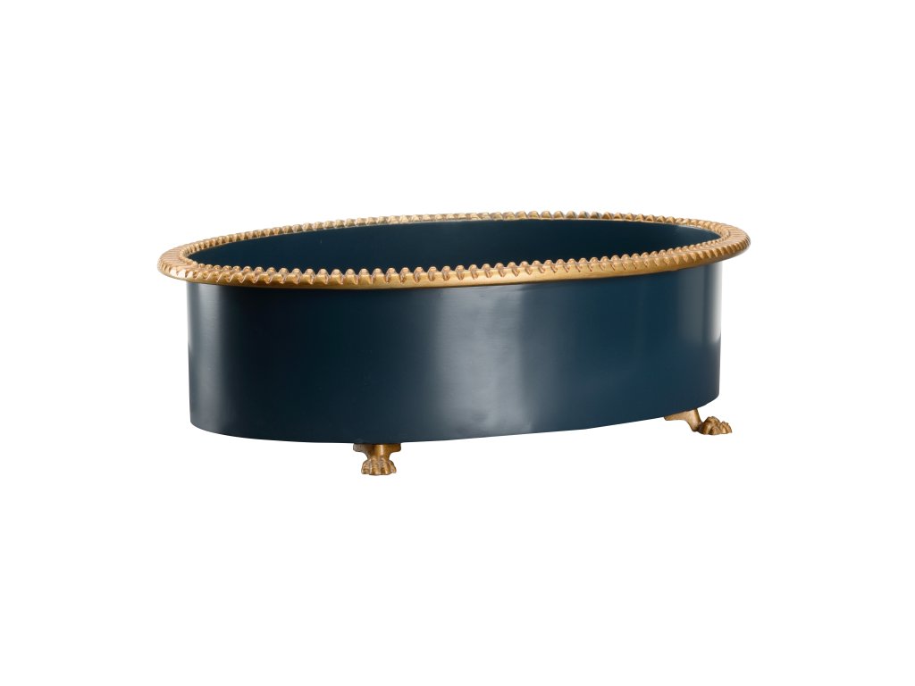 Pie Crust Cachepot - Navy (Lg) - main image