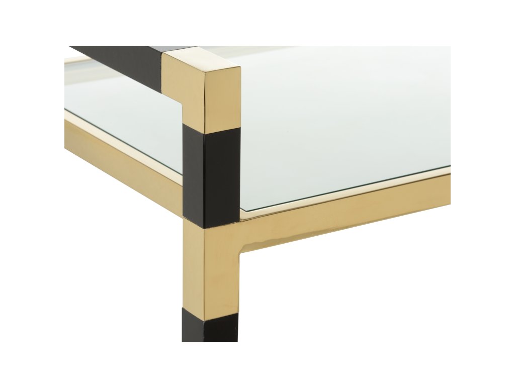 Acrylic Bar Cart - Black/Brass - image 3