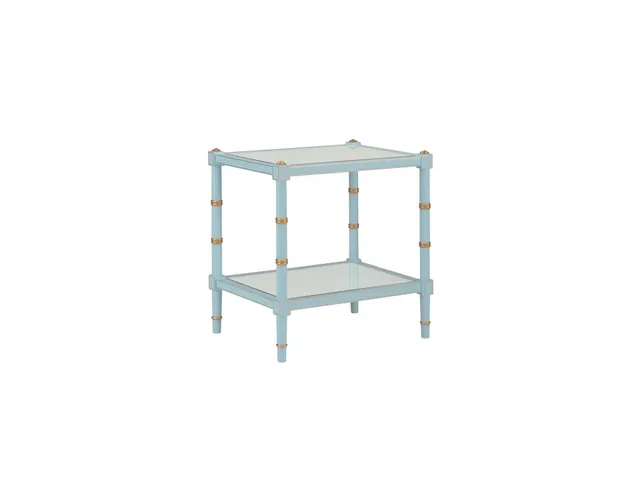 Conner Cane End Table - Blue