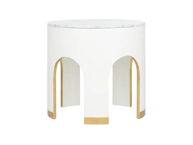 Aqueduct End Table - White - Alternative View