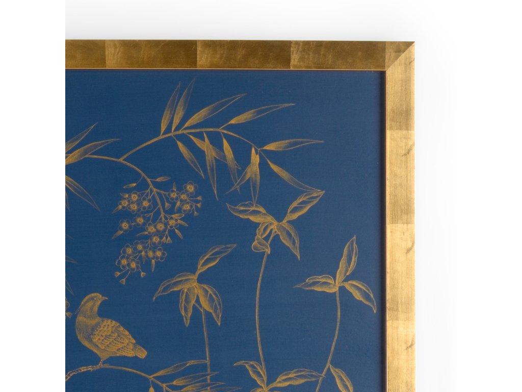 Gold Buckhead Panel On Blue A - image 1