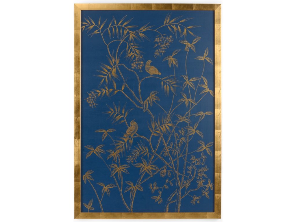 Gold Buckhead Panel On Blue A - main image