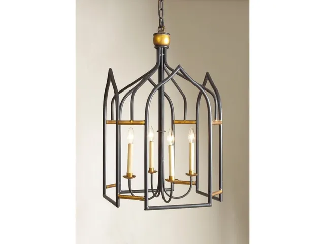 Seville Lantern - Black/Gold - Alternative View