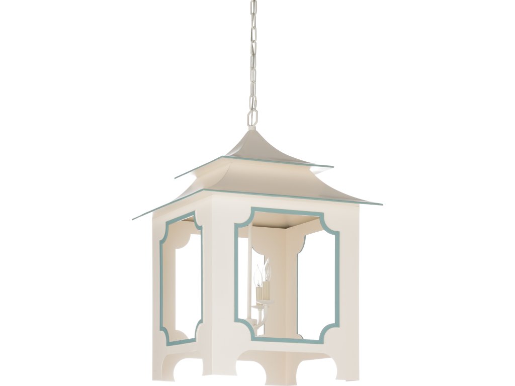 Tole Pagoda Lantern - (Lg) - Cream - main image