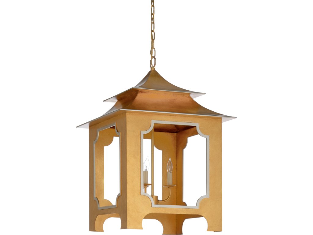 Tole Pagoda Lantern - Gold - main image