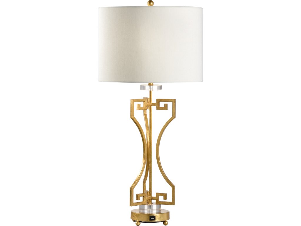 Greek Key Gold Lamp - main image