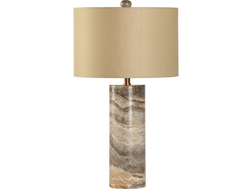 Gray Marble Column Lamp - main image