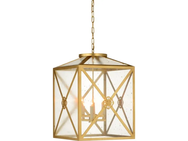 Shaulis Gold Fleck Lantern - Gold