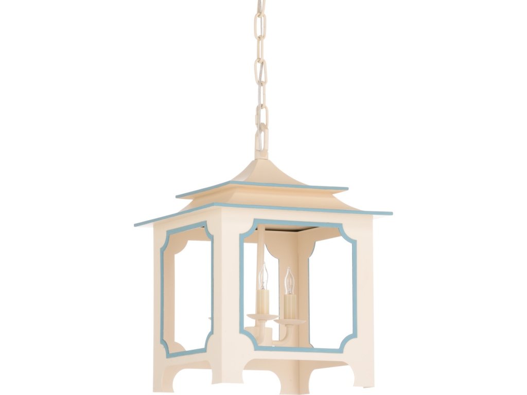 Tole Pagoda Lantern - (Sm) - Cream - image 1