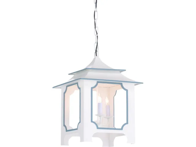 Tole Pagoda Lantern (Sm) - White