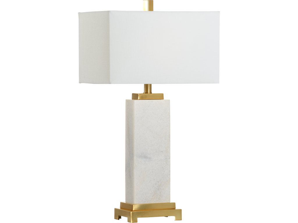 White Kennedy Marble Lamp - main image