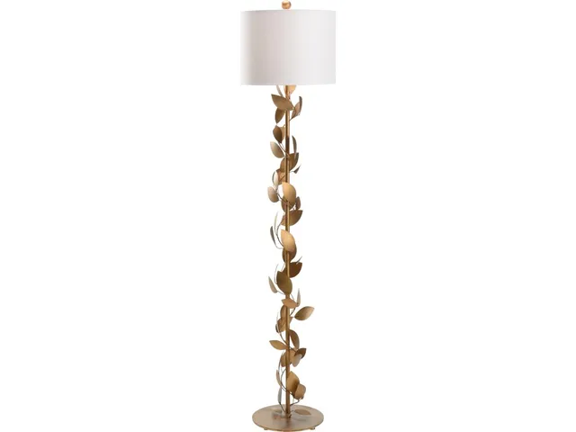 Ficus Floor Lamp - Antique Gold