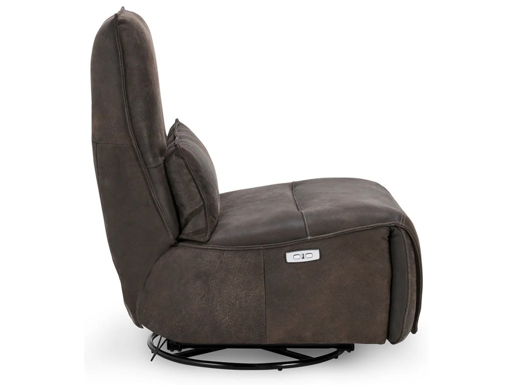 Paige Leather Swivel Power Recliner - main image