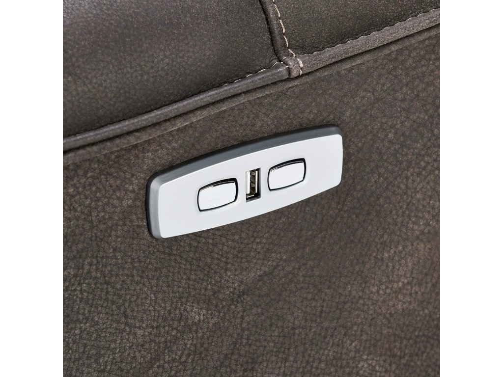 Paige Leather Swivel Power Recliner - image 4