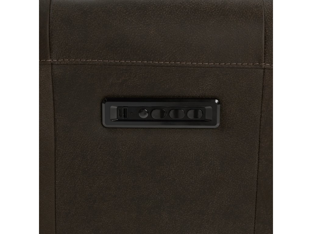 Vivica Leather Power Recliner - Dark Brown - image 3