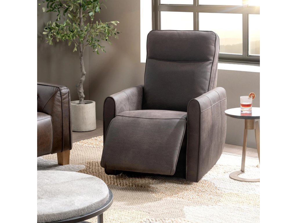 Vivica Leather Power Recliner - Dark Brown - image 4