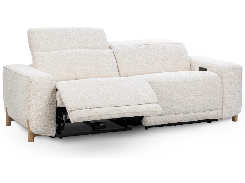 Darrow Upholstered Power Recliner Sofa - Ivory - main image