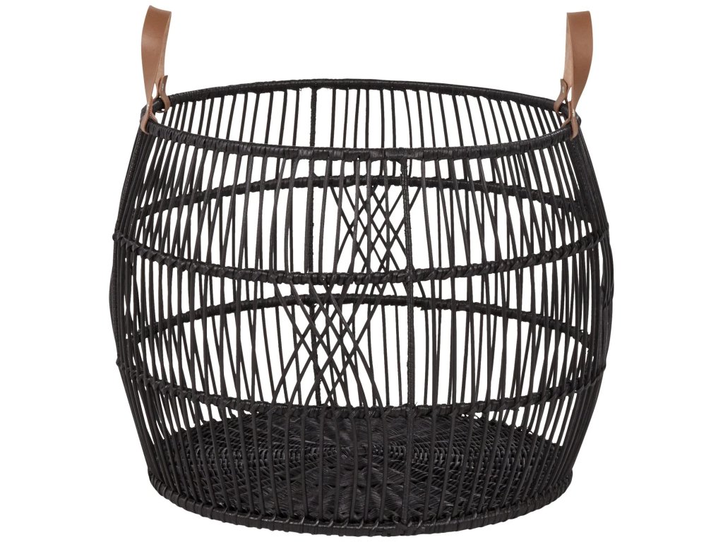 Rattan Iron Basket - Black - main image