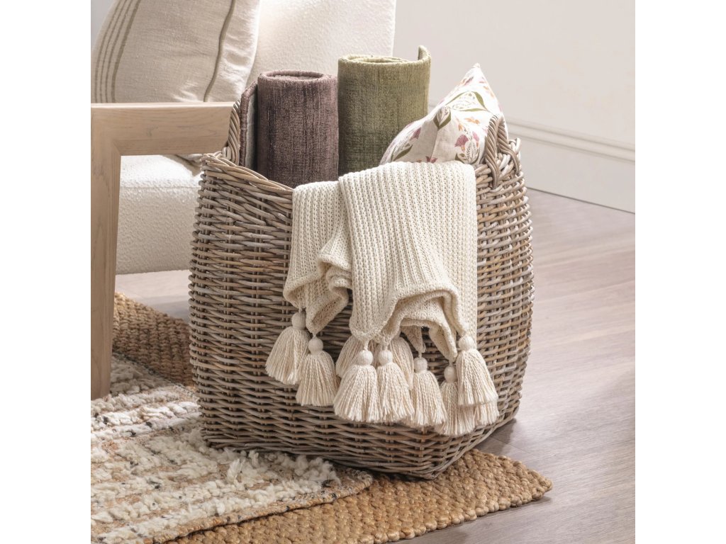Kubu Rattan Tall Basket - Gray - image 3