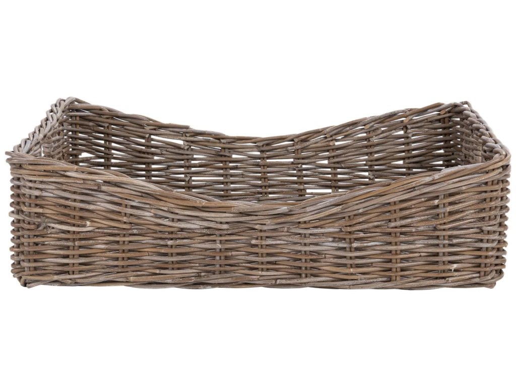 Kubu Rattan Short Basket - Gray - main image