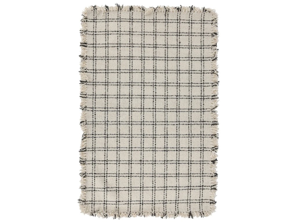 Bradbury Wool Rug - Check Ivory/Black - main image