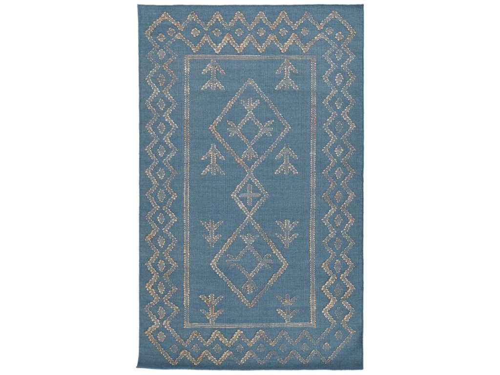 Lagos Rug - Blue/Natural - main image