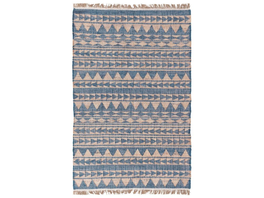 Solana Distressed Rug - Blue Natural - main image