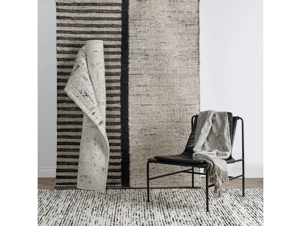Kofu Stripe Rug - Natural/Black - image 3