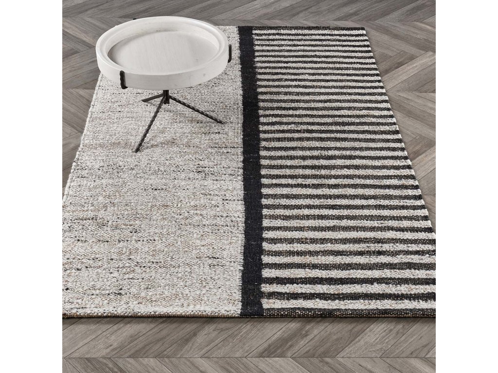 Kofu Stripe Rug - Natural/Black - image 2
