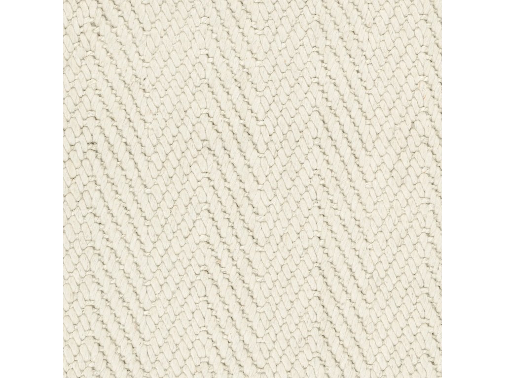 Herringbone Wool/Jute Rug - Ivory - image 1