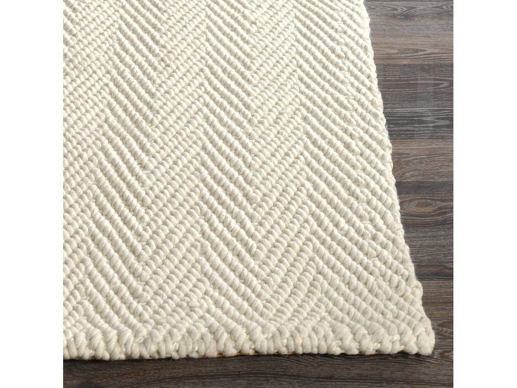 Herringbone Wool/Jute Rug - Ivory - image 2