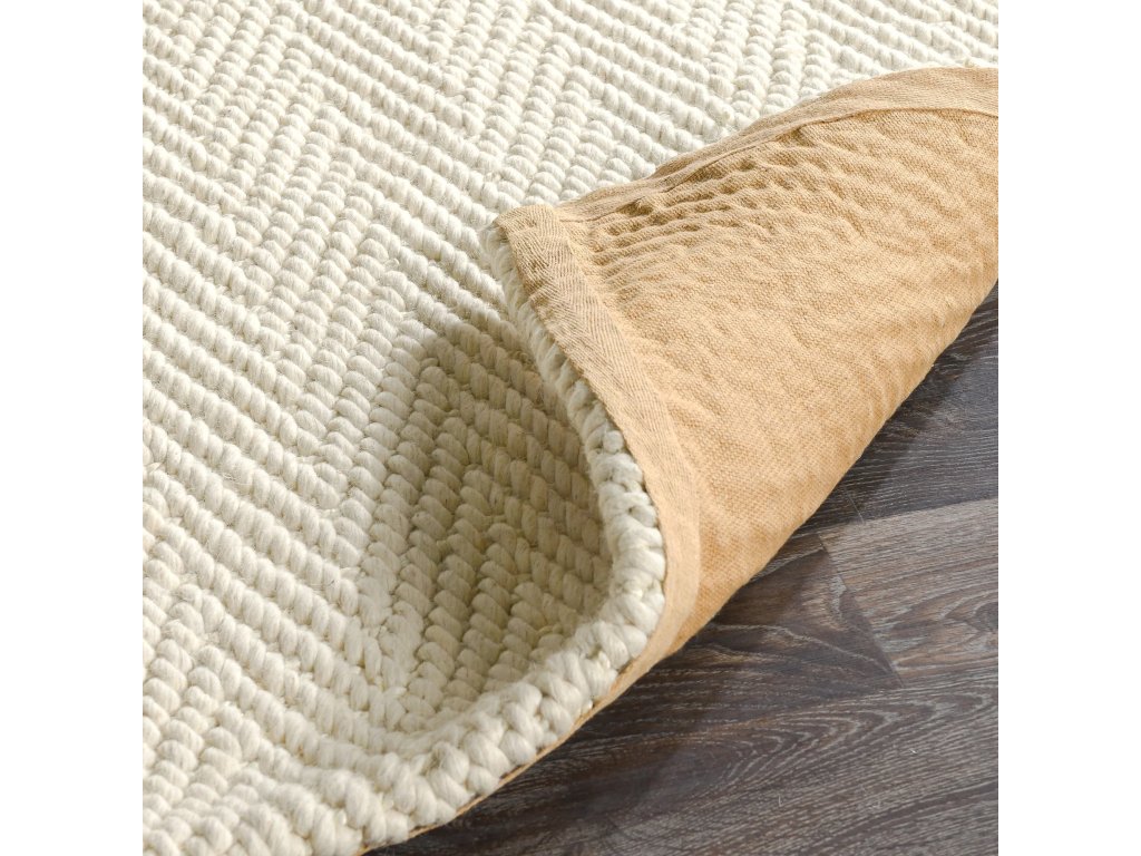 Herringbone Wool/Jute Rug - Ivory - image 3