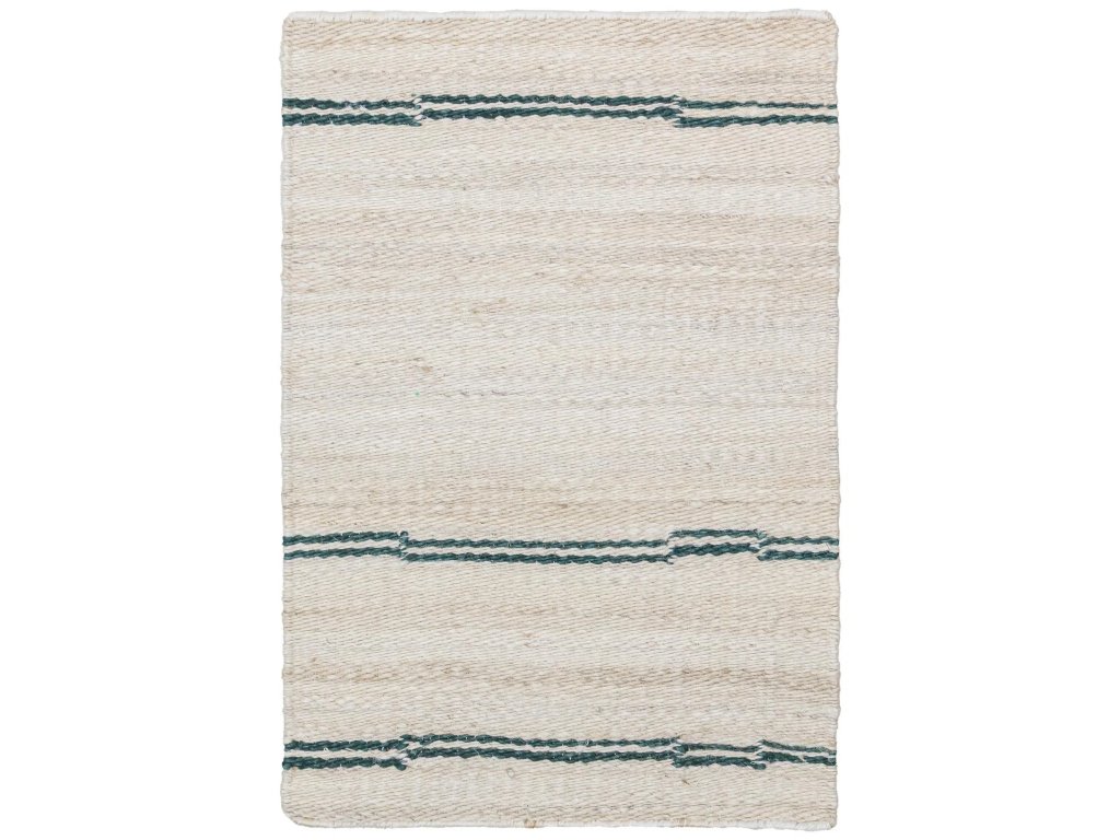 Sunderland Jute Stripe Rug - Ivory/Dark Blue - main image