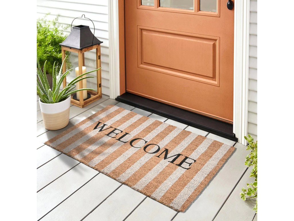 Striped Doormat 24x36 - Natural - image 1