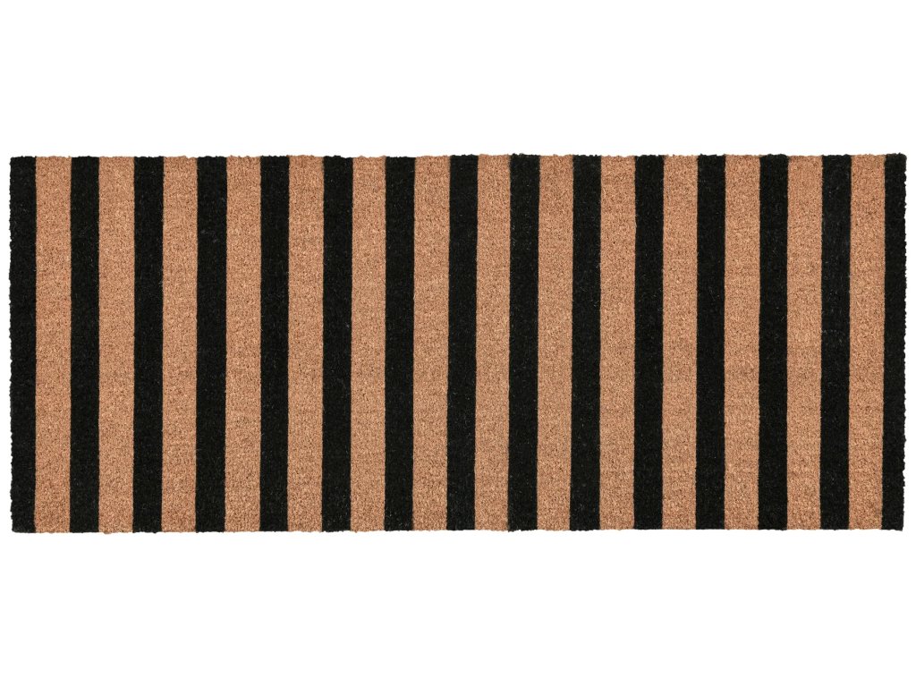 Striped Doormat 24x57 - Black/Natural - main image