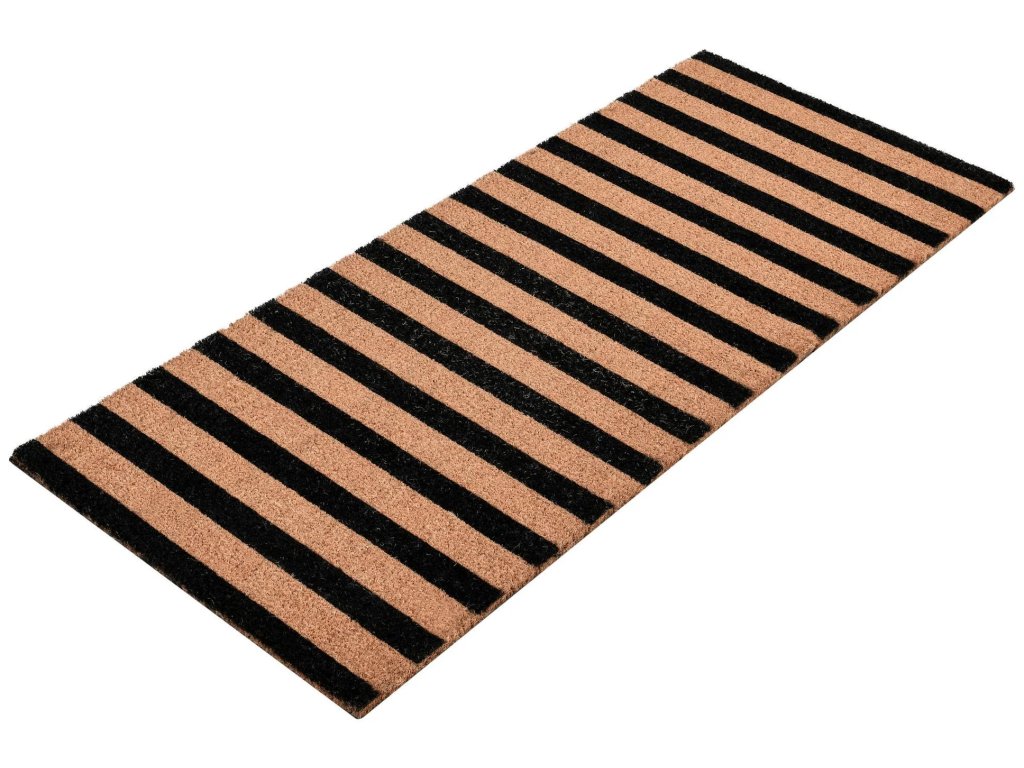 Striped Doormat 24x57 - Black/Natural - image 2
