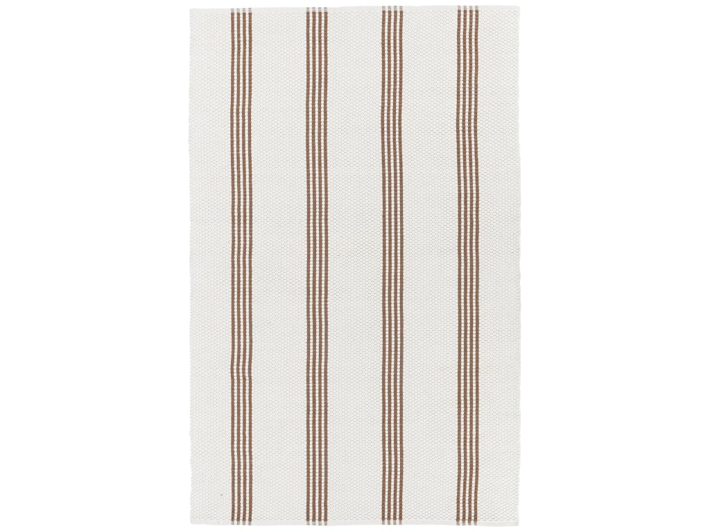 Performance Sorrento Stripe Rug - Ivory/Coconut Brown - image 1