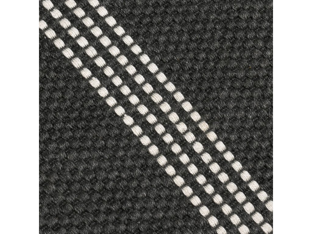 Performance Sorrento Stripe Rug - Charcoal/Ivory - image 1