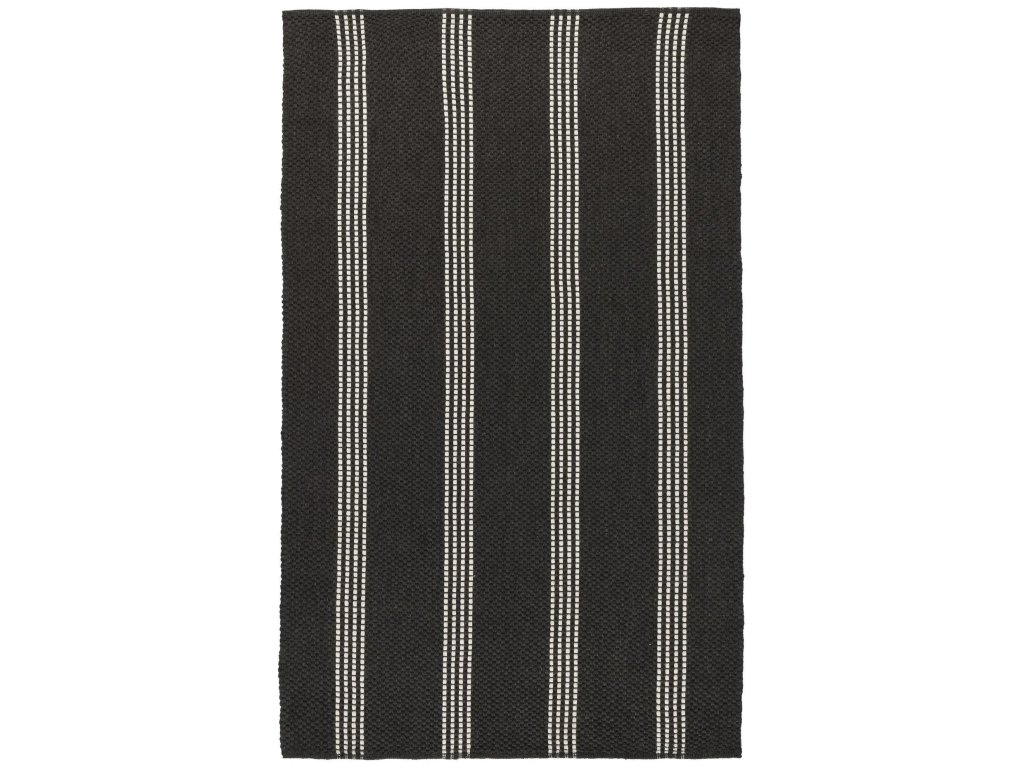 Performance Sorrento Stripe Rug - Charcoal/Ivory - main image