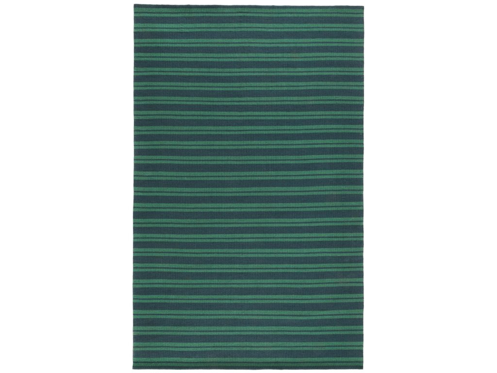 Performance Palma Stripe Rug - Deep Blue/Green - main image