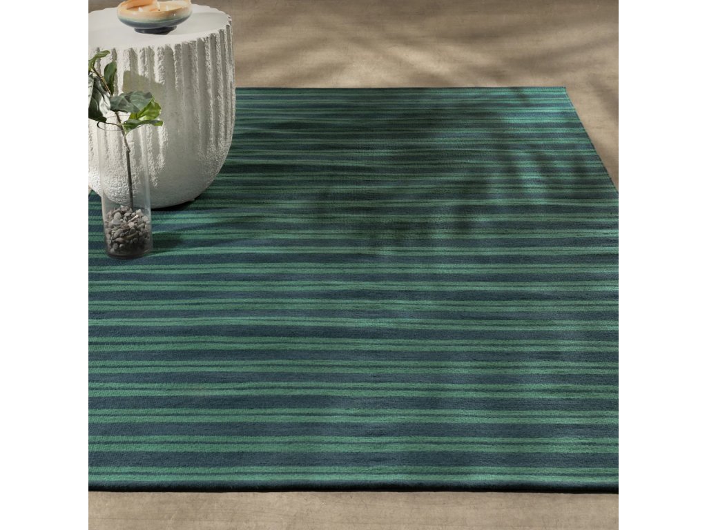 Performance Palma Stripe Rug - Deep Blue/Green - image 4
