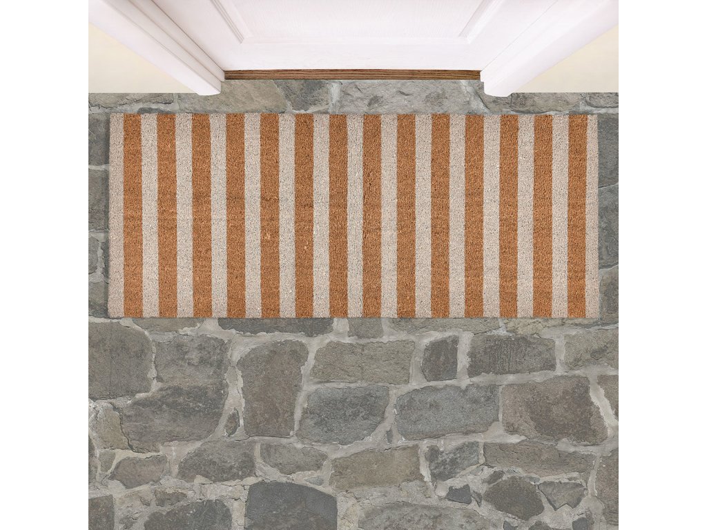 Striped Doormat 24x57 - Ivory/Natural - image 1