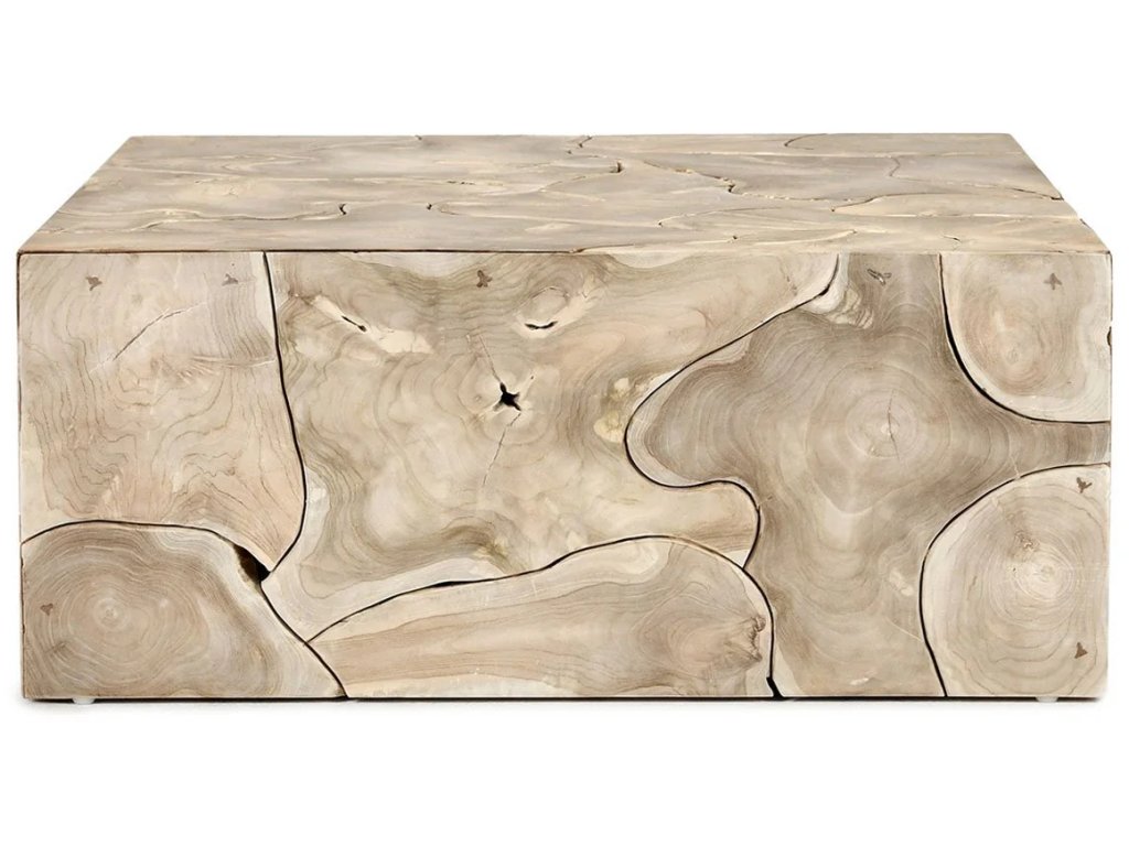 Sorrento Solid Wood Square Coffee Table - Bleached - image 1