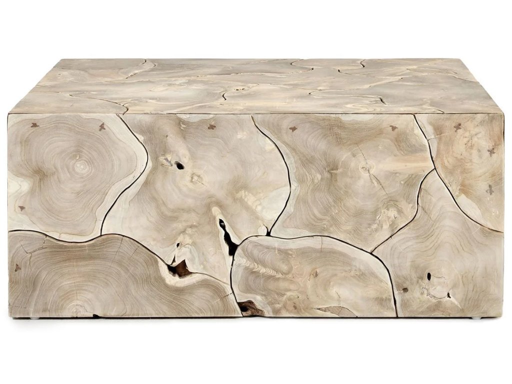 Sorrento Solid Wood Square Coffee Table - Bleached - image 2