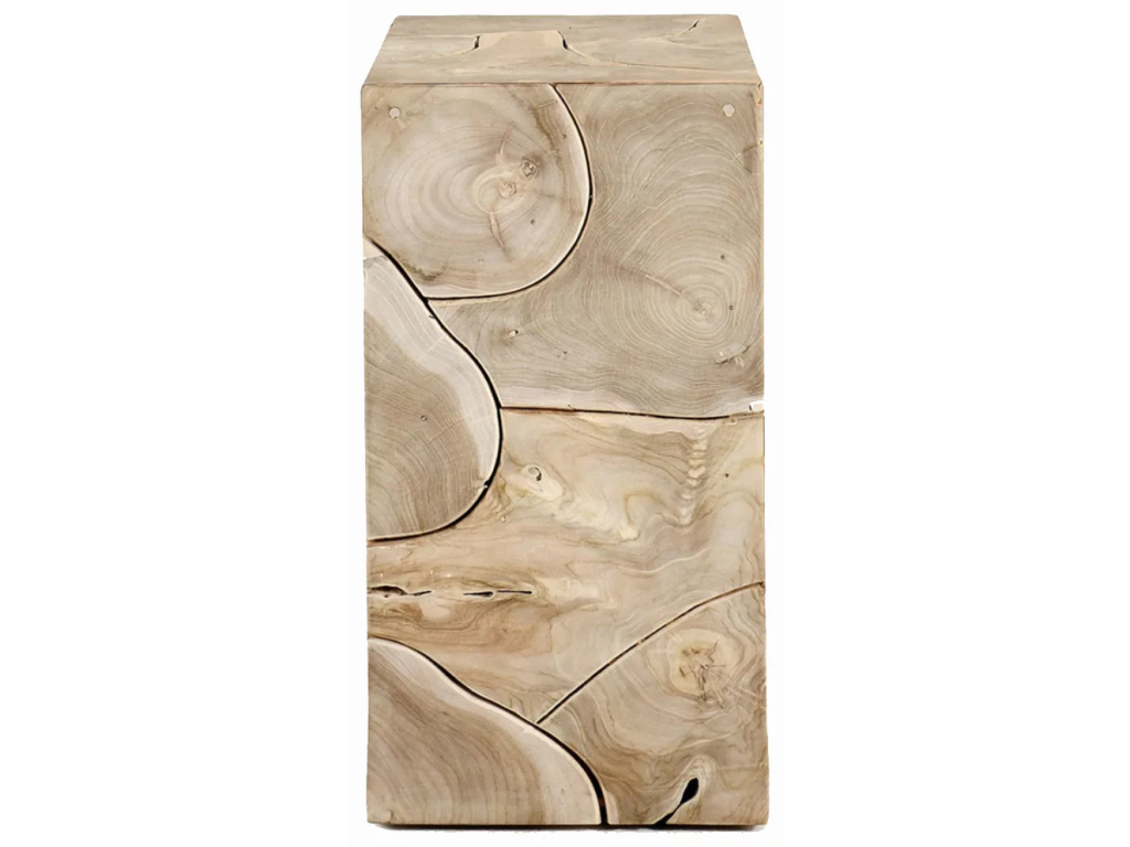 Sorrento Solid Wood Rectangle End Table - Bleached - image 1
